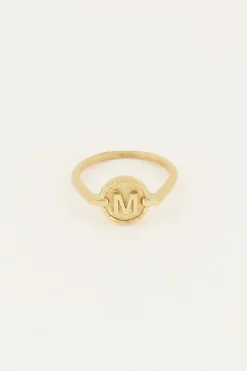 Ring Met Cirkel & Initial