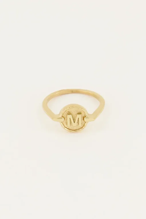 Ring Met Cirkel & Initial