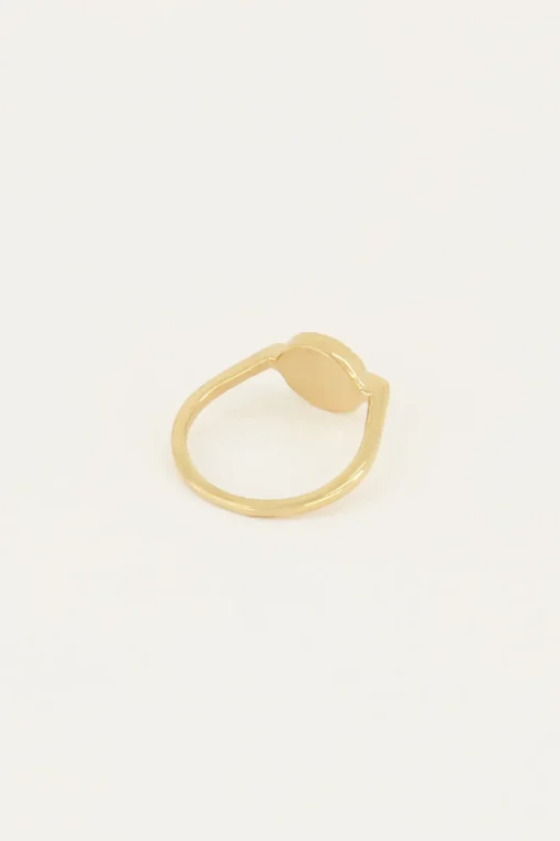 Ring Met Cirkel & Initial