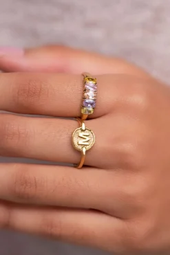 Ring Met Cirkel & Initial