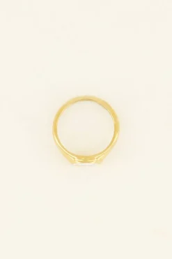 Ring Met Parelmoer Hartje