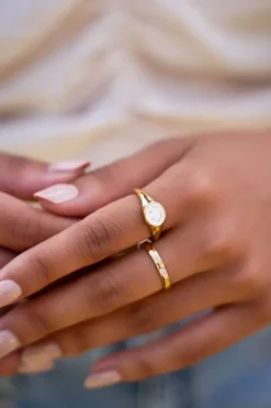 Ring Met Parelmoer Smiley