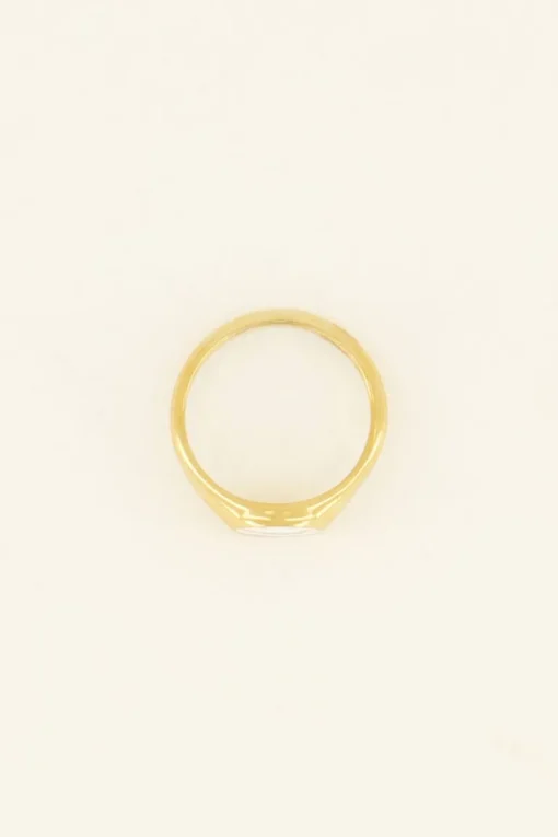 Ring Met Parelmoer Smiley
