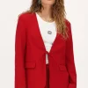 Rode Blazer Met Strik