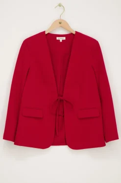 Rode Blazer Met Strik