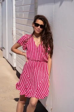 Rode Jurk Met Bohemian Print