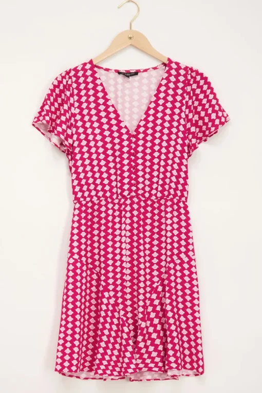 Rode Jurk Met Bohemian Print