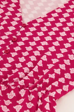 Rode Jurk Met Bohemian Print