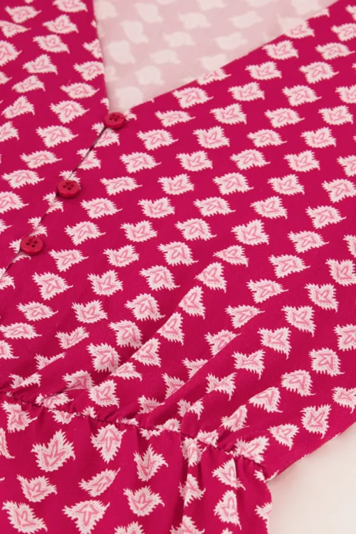 Rode Jurk Met Bohemian Print