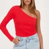 Rode One-shoulder Top