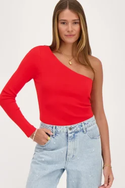 Rode One-shoulder Top