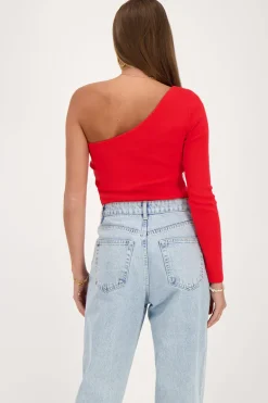 Rode One-shoulder Top