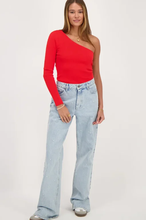 Rode One-shoulder Top