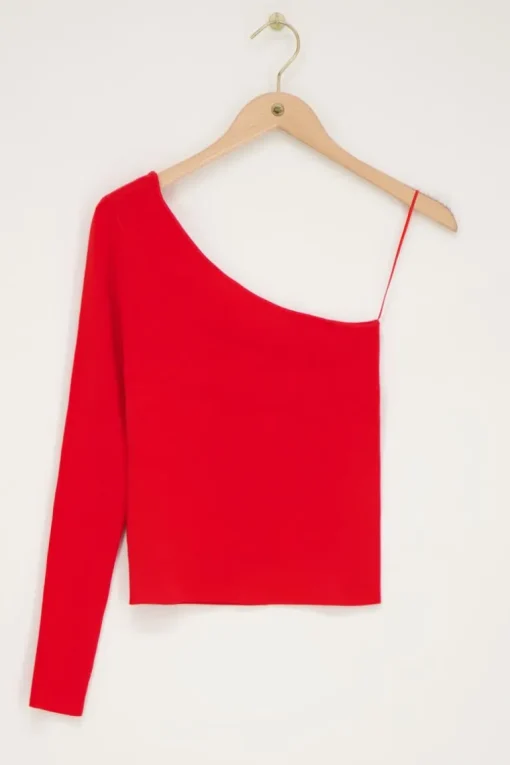 Rode One-shoulder Top