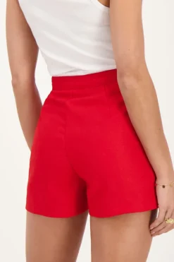 Rode Skort Met Overslag