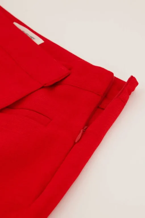 Rode Skort Met Overslag