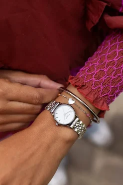 Rond Horloge Met Kleine Witte Wijzerplaat