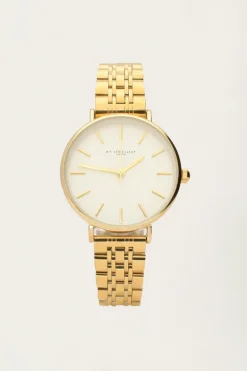 Rond Horloge Met Schakels & Witte Wijzerplaat