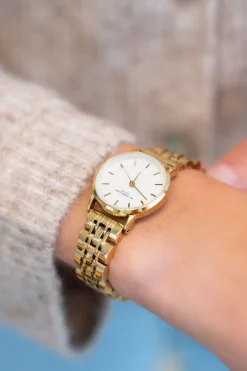 Rond Horloge Met Schakels & Witte Wijzerplaat