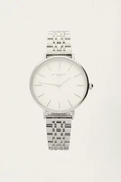 Rond Horloge Met Schakels & Witte Wijzerplaat