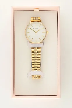 Rond Horloge Met Schakels & Witte Wijzerplaat