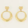 Ronde Statement Oorbellen Met Hart