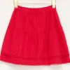 Rood Rokje Met Pompons