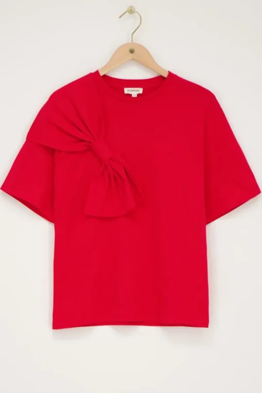 Rood T-shirt Met Strik