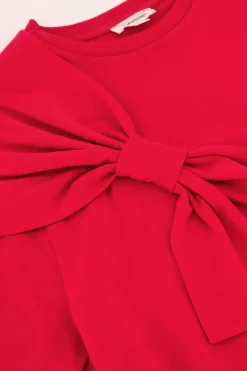 Rood T-shirt Met Strik