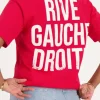 Rood T-shirt Rive Gauche Droite