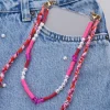 Roze & Oranje Bandana Telefoonkoord