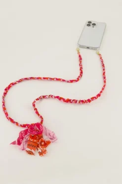 Roze & Oranje Bandana Telefoonkoord