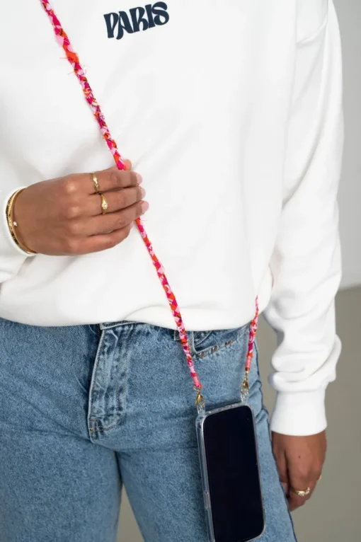 Roze & Oranje Bandana Telefoonkoord