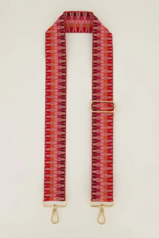 Roze Bag Strap Met Patroon