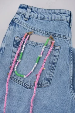 Roze Bandana Telefoonkoord