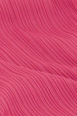 Roze Bikini Broekje Met Rib En Strikbandjes