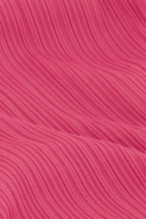 Roze Bikini Broekje Met Rib En Strikbandjes