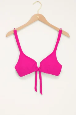 Roze Bikini Top Met V Shape