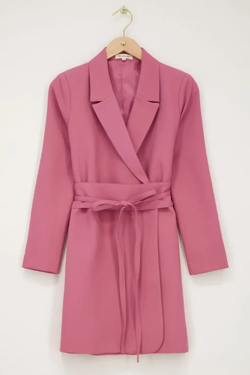Roze Blazerjurk Met Ceintuur