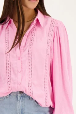 Roze Blouse Met Tapes