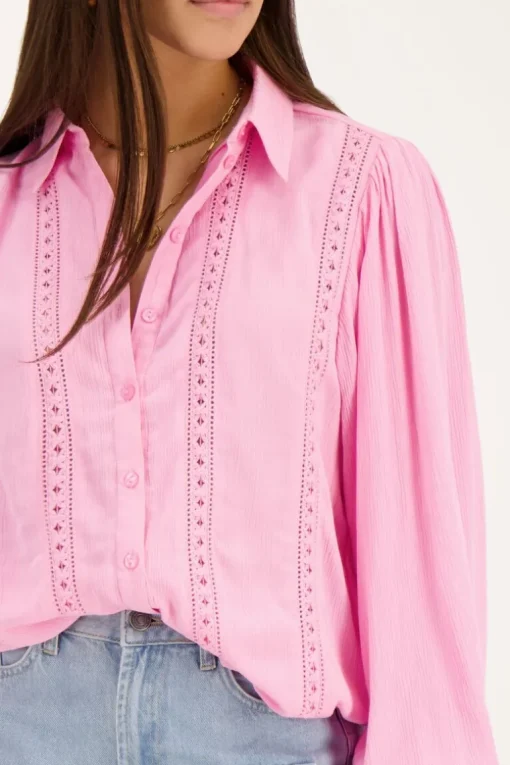 Roze Blouse Met Tapes