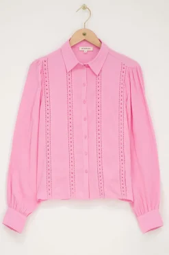 Roze Blouse Met Tapes