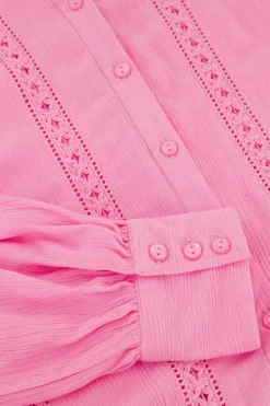 Roze Blouse Met Tapes