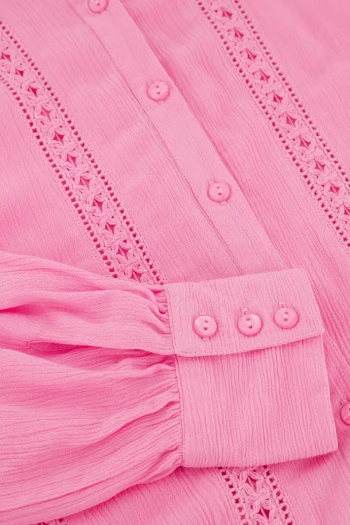Roze Blouse Met Tapes