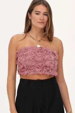 Roze Corset Top Met Rozen