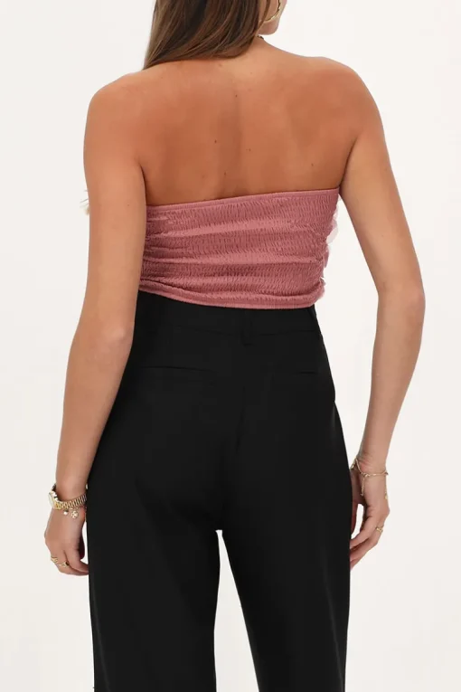 Roze Corset Top Met Rozen