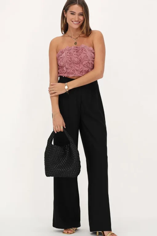 Roze Corset Top Met Rozen