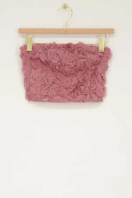 Roze Corset Top Met Rozen