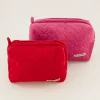 Roze En Rode Toilettassen Set Met Hartjes