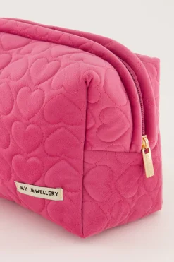 Roze En Rode Toilettassen Set Met Hartjes